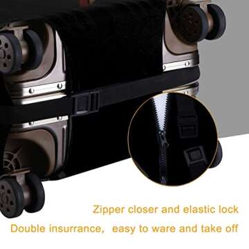 Tuizumy Travel Suitcase Protector African American Woman Elastic Protective Washable Luggage Cover With Concealed Zipper Suitable For 18-32 Inch (S (for 18--21 inch luggage))