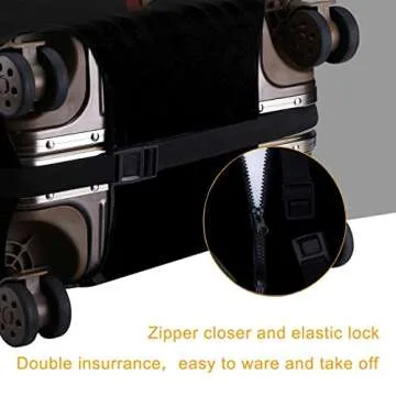 Tuizumy Travel Suitcase Protector African American Woman Elastic Protective Washable Luggage Cover With Concealed Zipper Suitable For 18-32 Inch (S (for 18--21 inch luggage))