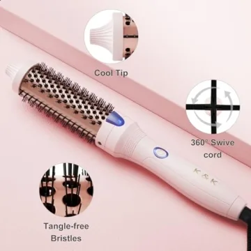 K&K Ionic Hot Curl Brush for Effortless Styling