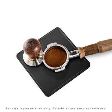 Espresso Tamping Mat by Barista Basics 6x6 Inch Rubber