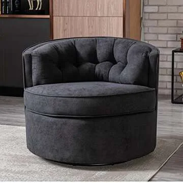 Merax 33” Wide Swivel Barrel Chair for Every Room
