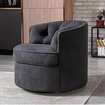 Merax 33” Wide Swivel Barrel Chair for Every Room