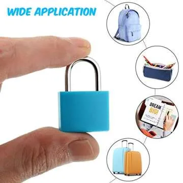 Ripeng 4 Pcs Suitcase Locks with Keys Multicolor Mini Metal Luggage Locks Keyed Padlocks Plastic-Covered Copper Padlocks for Suitcase, Backpack, Boxes Laptop Bag School Locker