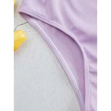 Milumia Girl's Ribbed One Piece Swimsuit for Summer Fun