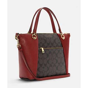 Coach Women's Kacey Satchel Crossbody (Gold/Brown 1941 Red)