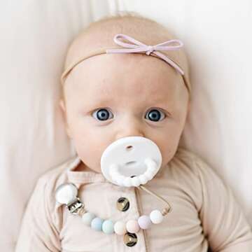 Ryan & Rose Cutie PAT Pacifier and Teether - White