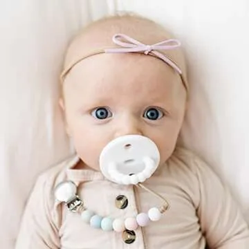 Ryan & Rose Cutie PAT Pacifier and Teether - White