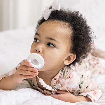 Ryan & Rose Cutie PAT Pacifier and Teether - White