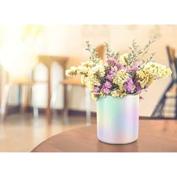 WAVEYU Cute Ceramic Pen Holder for Desk Organization