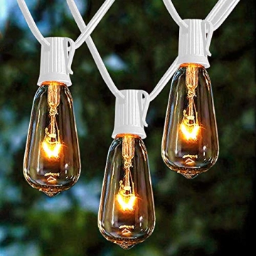 Afirst Outdoor String Lights 20FT with 22 Edison Bulbs Vintage Bistro Lights Waterproof ST40 String ...