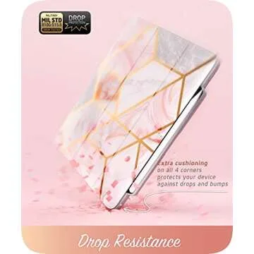 i-Blason Cosmo Case for New iPad Pro 12.9 Inch (2022 2021 2020 Release), Full-Body Trifold Stand Protective Case Smart Cover with Auto Sleep/Wake & Pencil Holder (Marble)