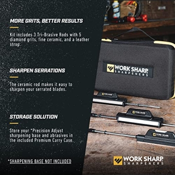 Knife Sharpener Upgrade Kit: 7 Abrasives & Case