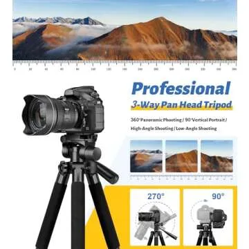 JOILCAN Heavy Duty Camera Tripod 67" for Photography