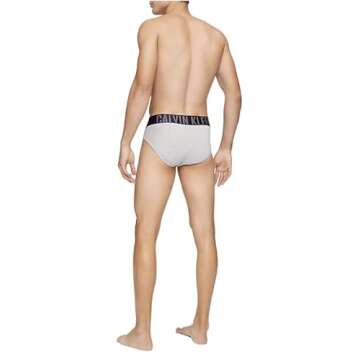 Calvin Klein Intense Power Cotton 3-Pack Hip Brief Black/Grey Heather/White - X-Large