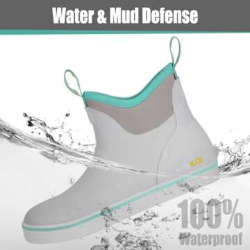 Kalkal Women's Waterproof Deck Boots for Outdoor Use