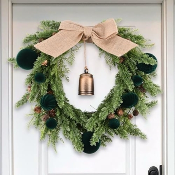 Elegant Green Velvet Christmas Ornaments - 28pcs