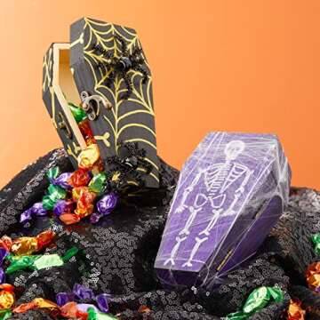 Bright Creations 6 Pack Unfinished Wood Coffin Box with Hinged Lids, Coffin Decor, Mini Wooden Boxes for Crafts, Halloween Party Favors and Decorations (6.1 x 3.5 x 1.8 in)