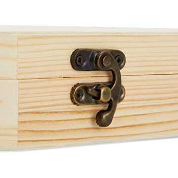 Bright Creations 6 Pack Unfinished Wood Coffin Box with Hinged Lids, Coffin Decor, Mini Wooden Boxes for Crafts, Halloween Party Favors and Decorations (6.1 x 3.5 x 1.8 in)