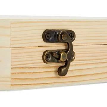 Bright Creations 6 Pack Unfinished Wood Coffin Box with Hinged Lids, Coffin Decor, Mini Wooden Boxes for Crafts, Halloween Party Favors and Decorations (6.1 x 3.5 x 1.8 in)