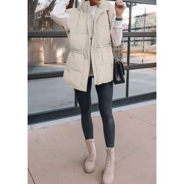 BTFBM Women's Casual Padded Vest for Chic Winter Style