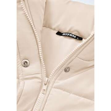 BTFBM Women's Casual Padded Vest for Chic Winter Style