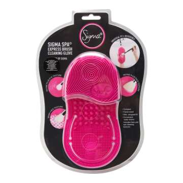 Sigma Spa® Express Travel Brush Cleaning Glove - Perfect for Cleaning Makeup Brushes On The Go