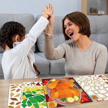 Thanksgiving Craft Sticker Paint Books for Kids Ages 4-8