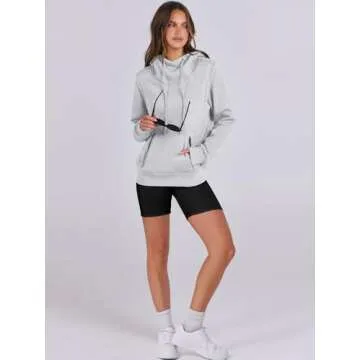 Chic ANRABESS Cowl Neck Hoodie for Women & Teen Girls