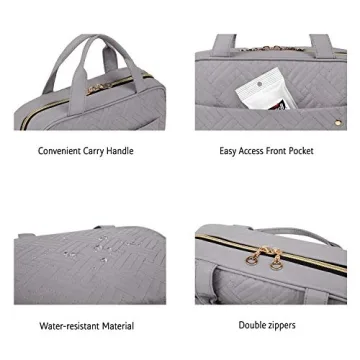 BAGSMART Travel Toiletry Bag with Hanging Hook for Makeup