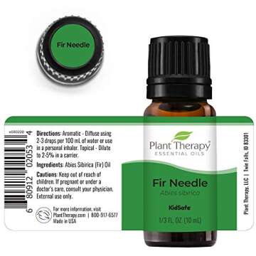 Plant Therapy Fir Needle Essential Oil 10 mL (1/3 oz) 100% Pure, Undiluted, Therapeutic Grade