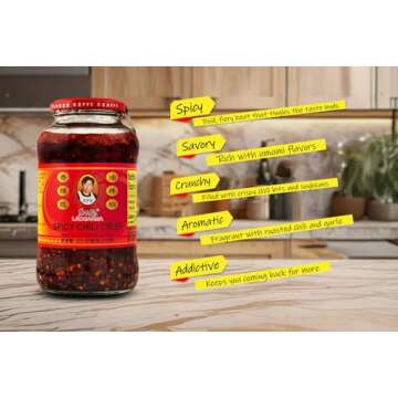 Lao Gan Ma Spicy Chili Crisp Hot Sauce – Restaurant Size 23.63 oz (670g) – Authentic Chinese Chili Oil with Crunchy Bits