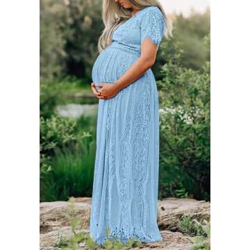 MEROKEETY Women's Lace Maxi Dress for Weddings & Parties