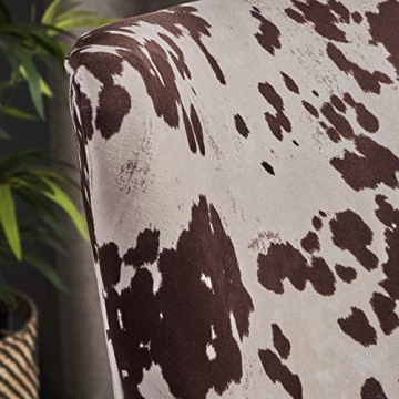 Contemporary Velvet Club Chair with Unique Cow Print