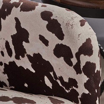 Contemporary Velvet Club Chair with Unique Cow Print