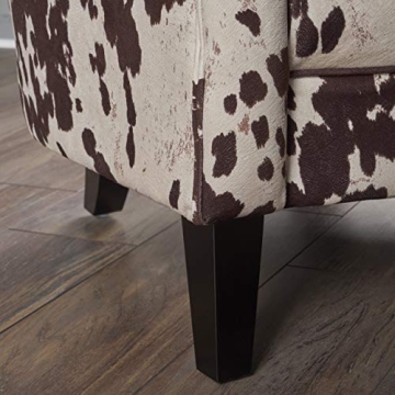 Contemporary Velvet Club Chair with Unique Cow Print