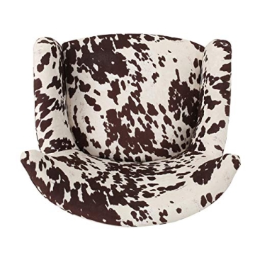 Contemporary Velvet Club Chair with Unique Cow Print