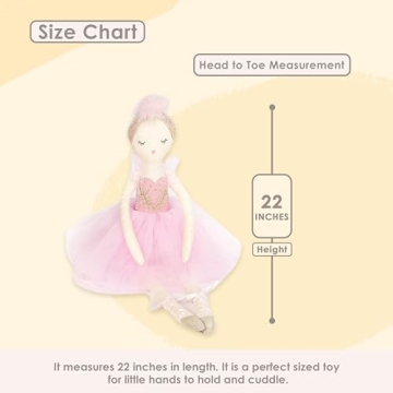 Mon Ami Swan Princess Ballerina Doll - 22" Plush Gift