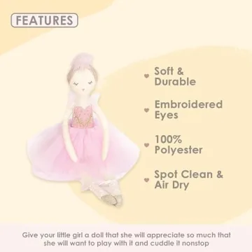 Mon Ami Swan Princess Ballerina Doll - 22" Plush Gift