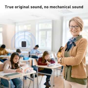 ZOWEETEK Voice Amplifier with 2025 New Wireless Lavalier Lapel Microphone for Teachers,Personal Microphone System,Portable Speaker Clip On Microphone,Mini Voice Amplifier for Speech, Meeting,Yoga