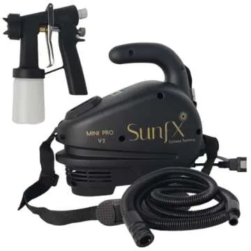 SunFX Professional Spray Tan HVLP Sunless Tanning System | Pro Mini V2 Tanning Machine Airbrush | Mo...