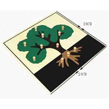 Adena Montessori Botany Puzzle Cabinet with 3 Puzzles Included