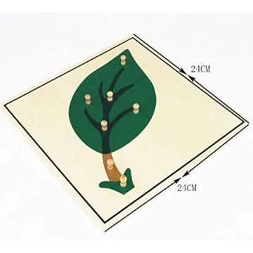 Adena Montessori Botany Puzzle Cabinet with 3 Puzzles Included