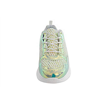 LUCKY-STEP Holographic Leatherette Women's Casual Sneakers