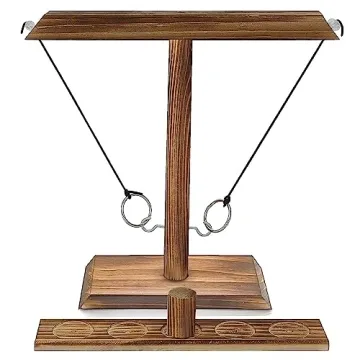 2023 Classic Large Ring Toss Game for Adults - Handmade Wooden Fun Hook & Ring