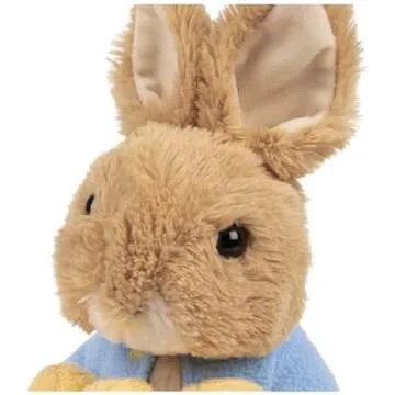 GUND Beatrix Potter Peter Rabbit Holding Chicks Plush, Easter Gift, Easter Bunny Stuffed Animal for Ages 1 and Up, Brown/Blue, 9.5”