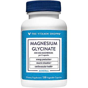 Magnesium Glycinate - Supports Energy Production, Muscle Relaxation & Cardiovascular Health - 400 MG...