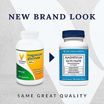 Magnesium Glycinate - Supports Energy Production, Muscle Relaxation & Cardiovascular Health - 400 MG (120 Capsules)