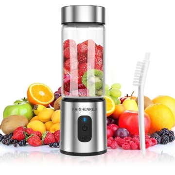 USB Rechargeable Glass Portable Blender for Smoothies & Shakes