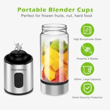 USB Rechargeable Glass Portable Blender for Smoothies