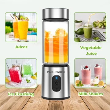 USB Rechargeable Glass Portable Blender for Smoothies